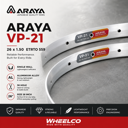 Araya Rim 20 inch Single Wall VP21 Silver 36 Hole
