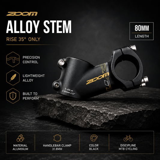 ZOOM stem sepeda oversize rise 35 derajat