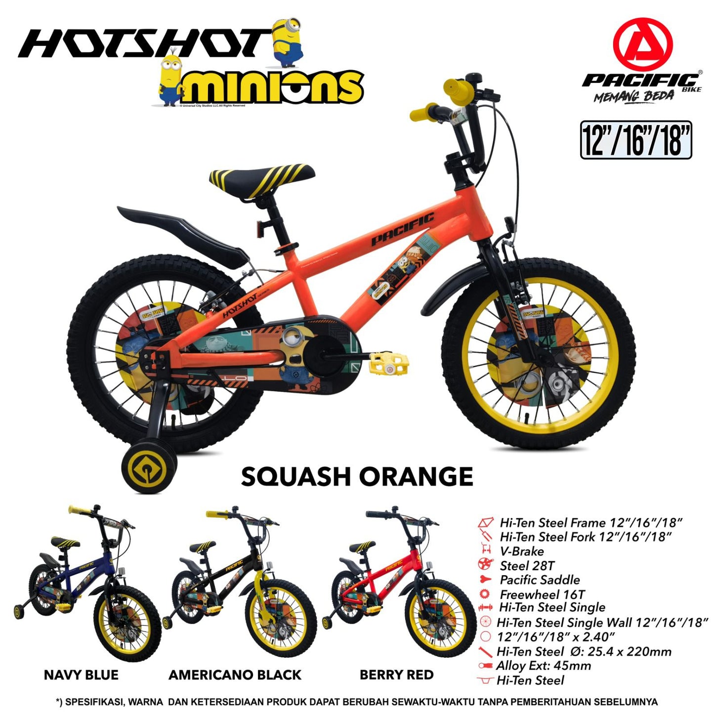 Pacific Minion Kids Bike - Steel Frame with 5 Year Frame Warranty