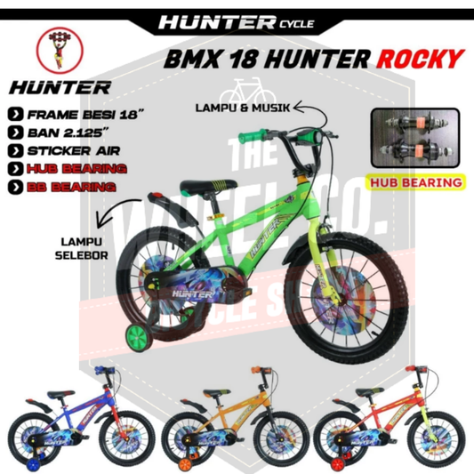 Hunter Rocky Kids BMX Bike - Available in 12 16 and 18 Inch