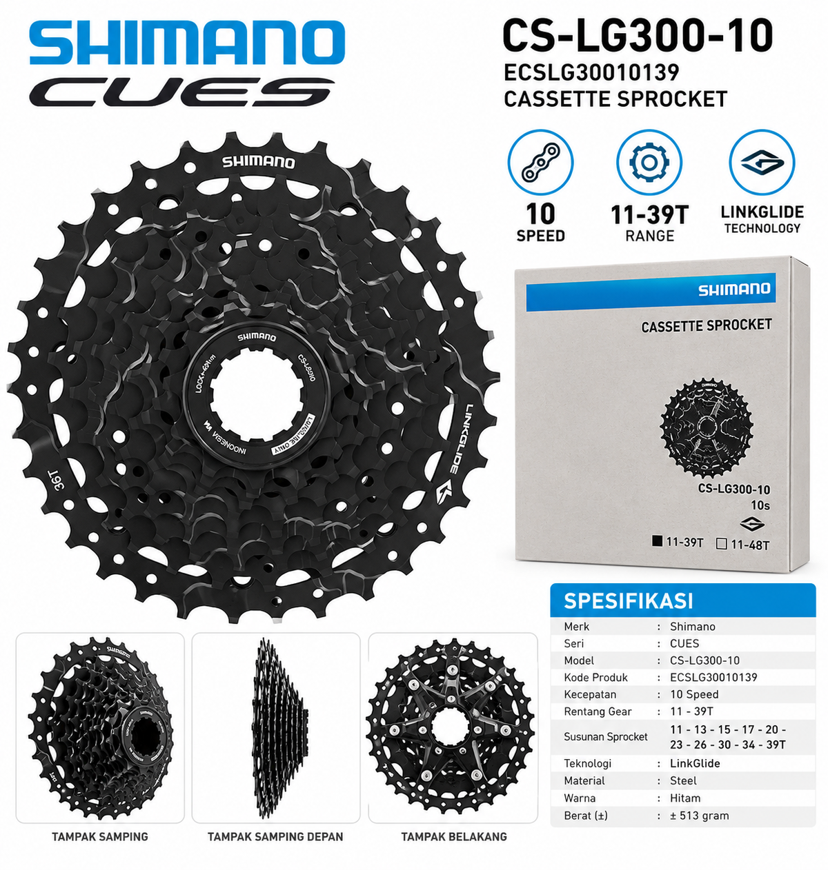 CS CUES ECSLG30010139 10SP 11-39T