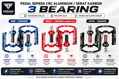 Pedal 3 Bearing sepeda tusedo