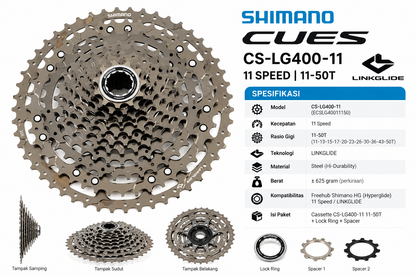 CS CUES ECSLG40011150 11SP 11-50T