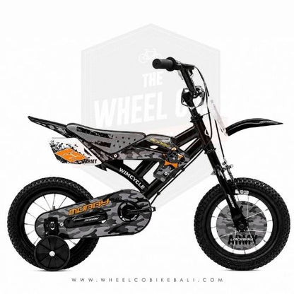 Wimcycle Mobby Army Kids Bike 12x8.5 - SEPEDA ANAK LAKI LAKI WIMCYCLE MOBBY ARMY UKURAN 12INCH
