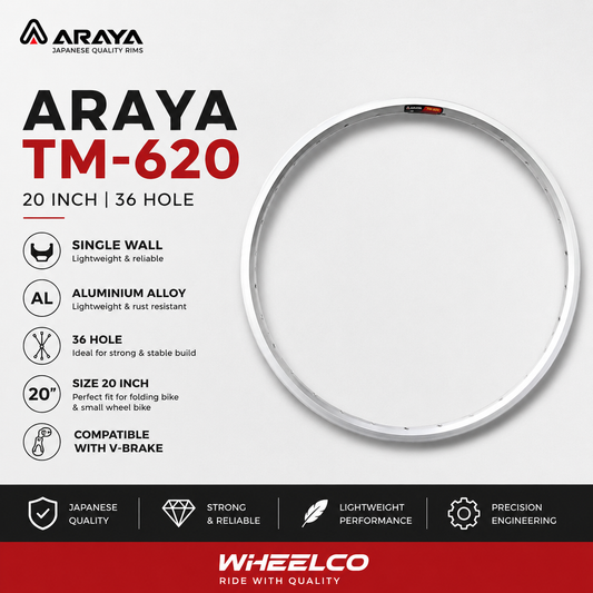 Araya Rim 20 inch Single Wall VP21 Silver 36 Hole