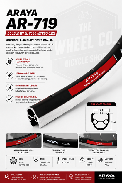 ARAYA 700 code 719 32 hole CNC brake line