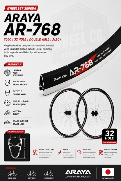 ARAYA RIM 700 32 HOLE ALLOY DOUBLE WALL