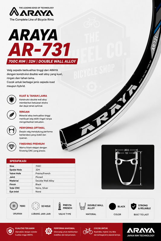 ARAYA rims 32 Hole double wall 732