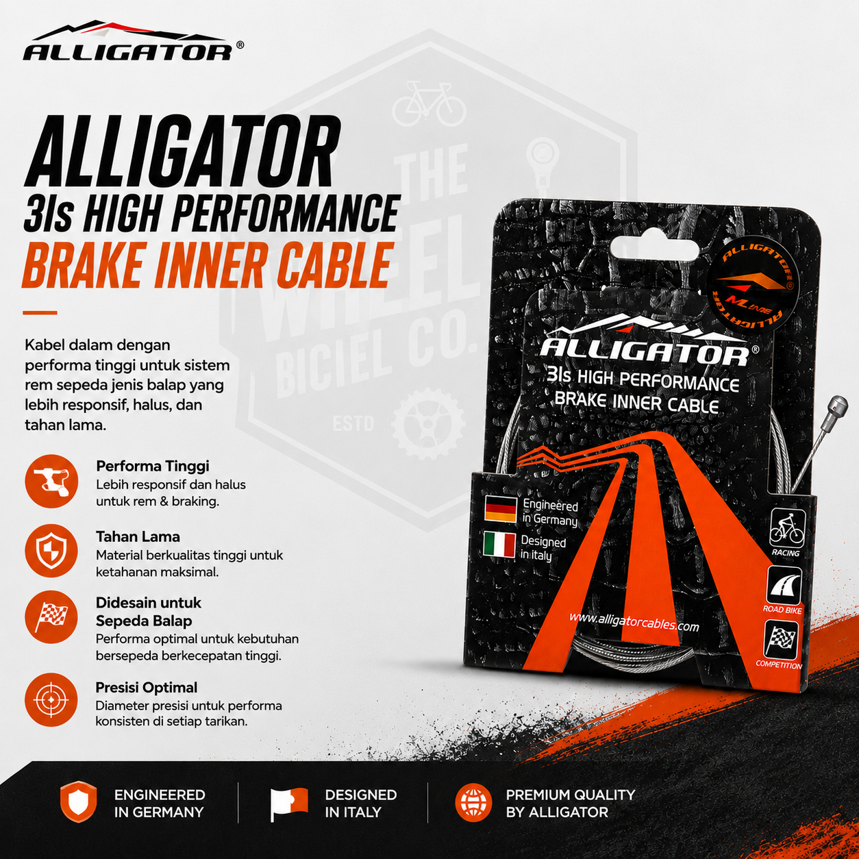 Alligator Road Inner Brake Cable Superior SUPERIOR SHINE