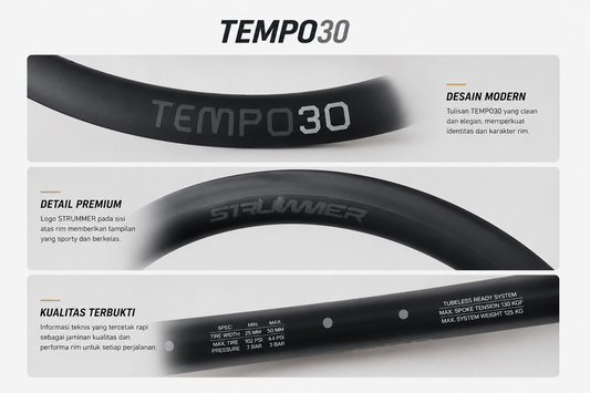 STRUMMER RIMS 700 TEMPO 30 TUBELESS READY