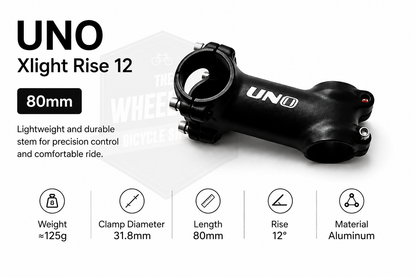 UNO Stem sepeda oversize alloy hitam 12 derajat