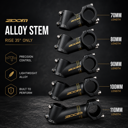 ZOOM stem sepeda oversize rise 35 derajat