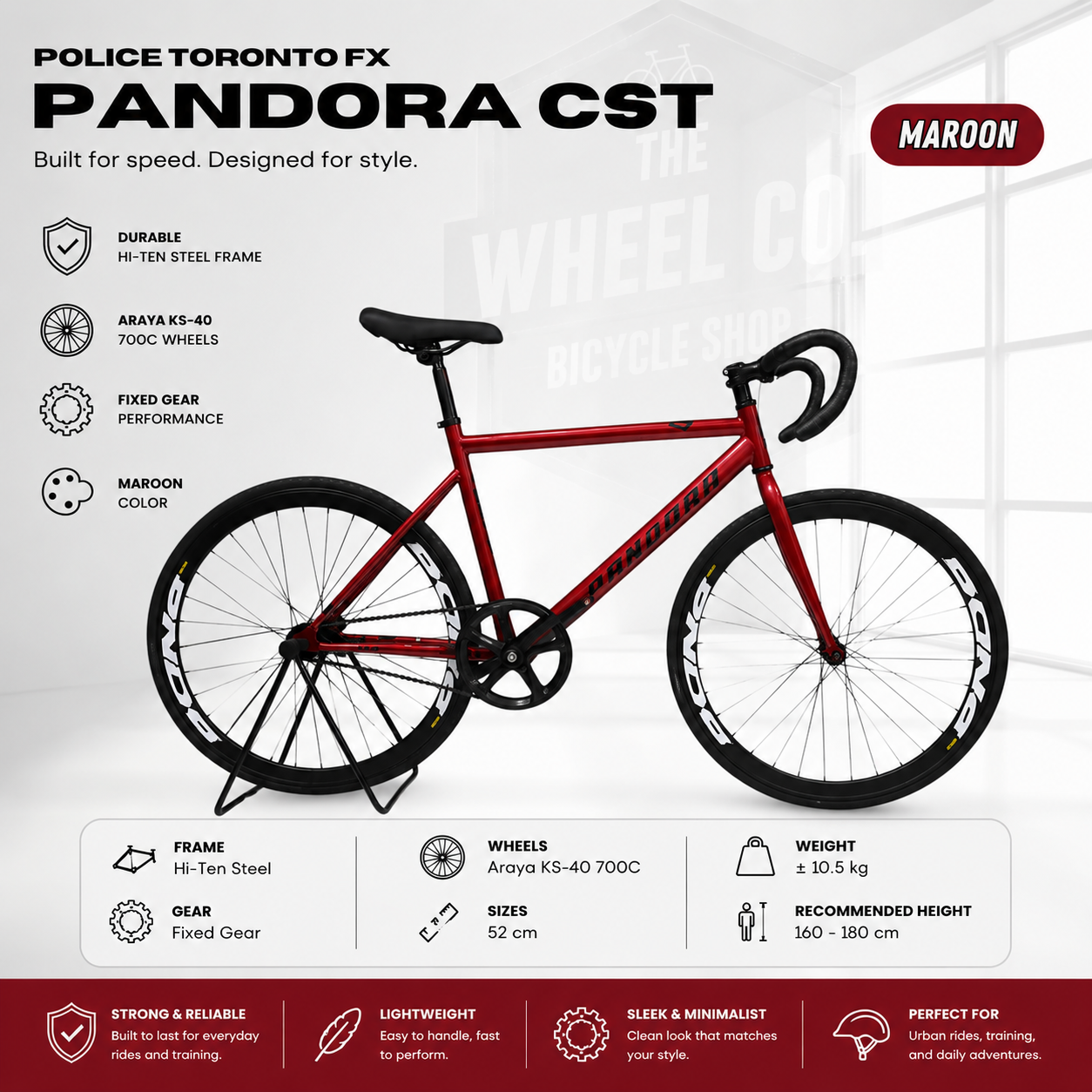 Police Toronto Fixie FX Pandora CST - Size M (480mm)