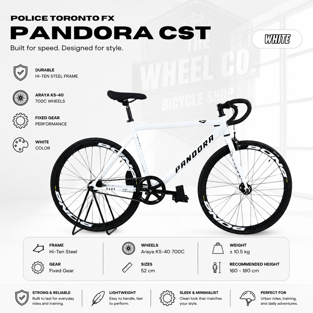 Police Toronto Fixie FX Pandora CST - Size M (480mm)