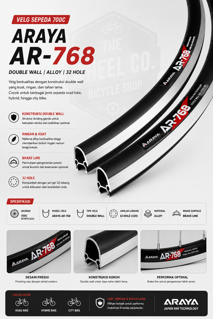 ARAYA RIM 700 32 HOLE ALLOY DOUBLE WALL