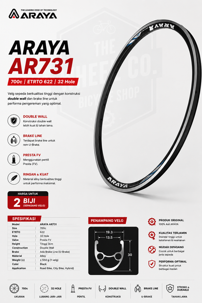 ARAYA rims 32 Hole double wall 732