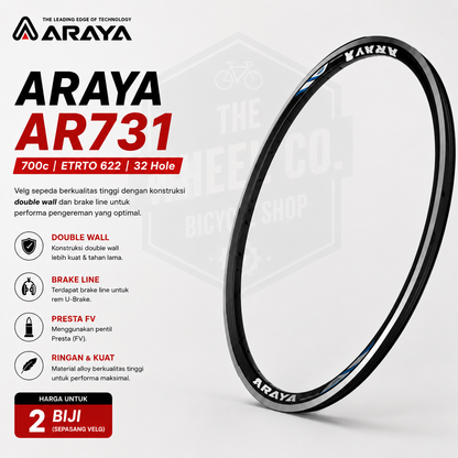 ARAYA rims 32 Hole double wall 732
