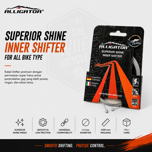 Alligator Superior Shine Inner Shifter Cable - Stainless Steel Shift Cable
