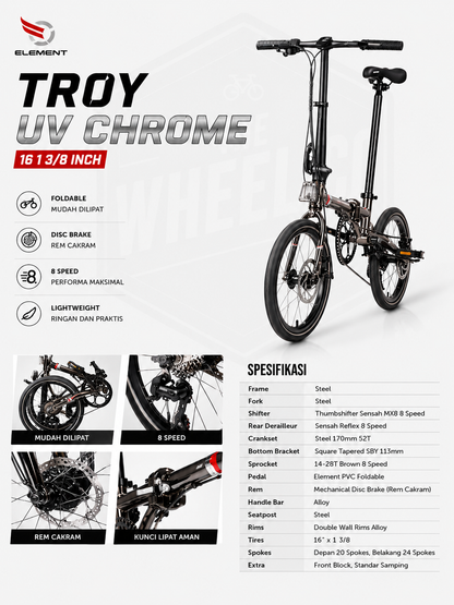 ELEMENT TROY UV edition 16 inch folding bike