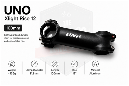 UNO Stem sepeda oversize alloy hitam 12 derajat