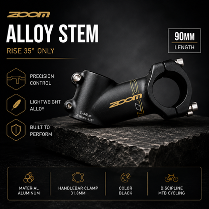 ZOOM stem sepeda oversize rise 35 derajat