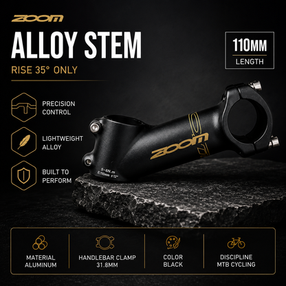 ZOOM stem sepeda oversize rise 35 derajat