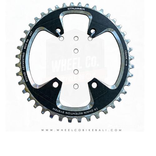 Strummer Chainring BCD-96 Asymmetric Round 42T Black