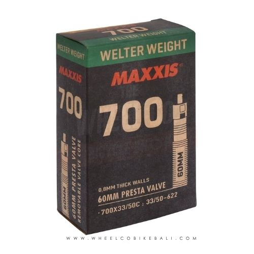 Maxxis Inner Tube 700x33/50 Presta Valve 60mm - Road/Gravel Bike Inner Tube