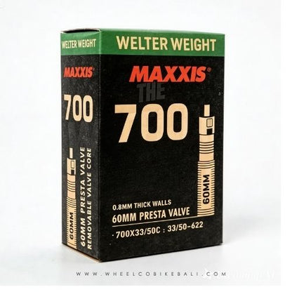 Maxxis Inner Tube 700x33/50 Presta Valve 60mm - Road/Gravel Bike Inner Tube