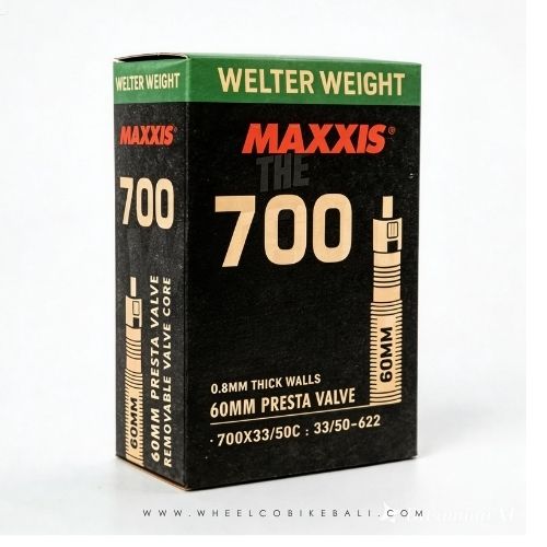 Maxxis Inner Tube 700x33/50 Presta Valve 60mm - Road/Gravel Bike Inner Tube