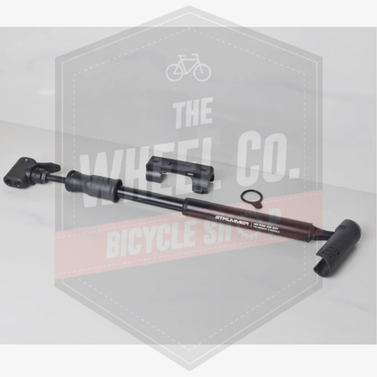 Strummer Mini Pump MHP-225T Alloy Telescopic T-Handle Black - Portable Bike Pump
