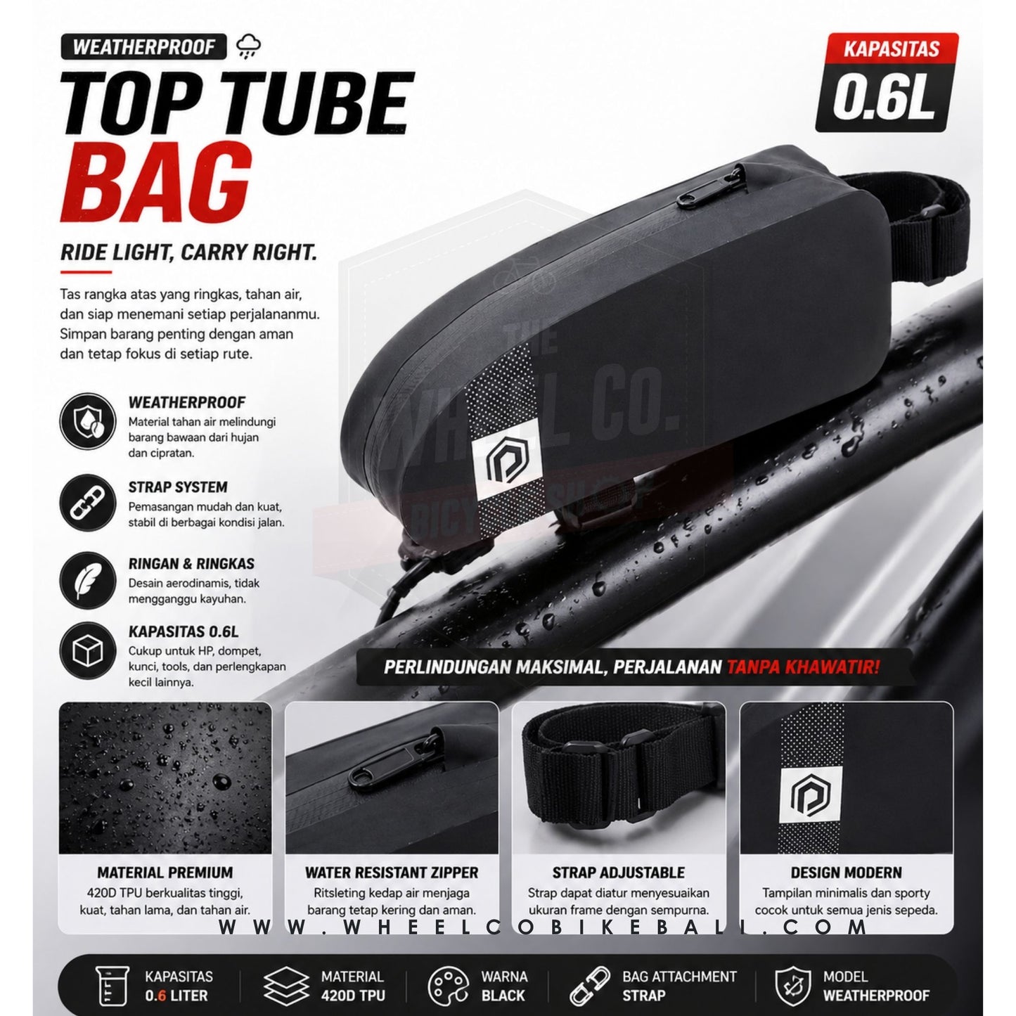 POLYGON Weatherproof Top Tube Bag 0.6L