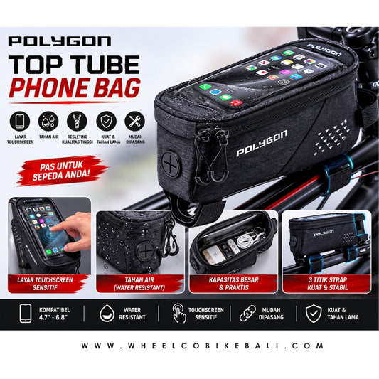 Polygon Top Tube Bag With Phone Display – 1L