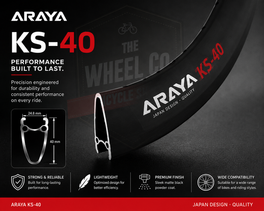Rims Araya KS 40 700 x 32 hole Black Disc & Rim Brake