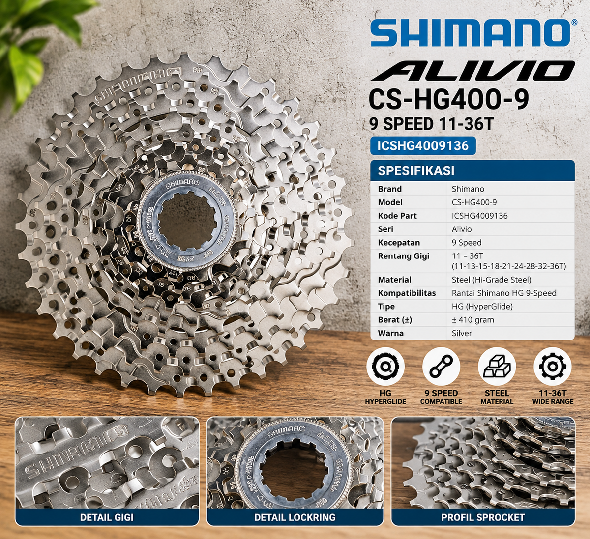 CS ALIVIO ICHSG4009136 9SP 11-36T