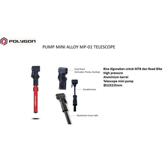 Polygon Pompa Mini Sepeda Alloy MP-01 Telescope